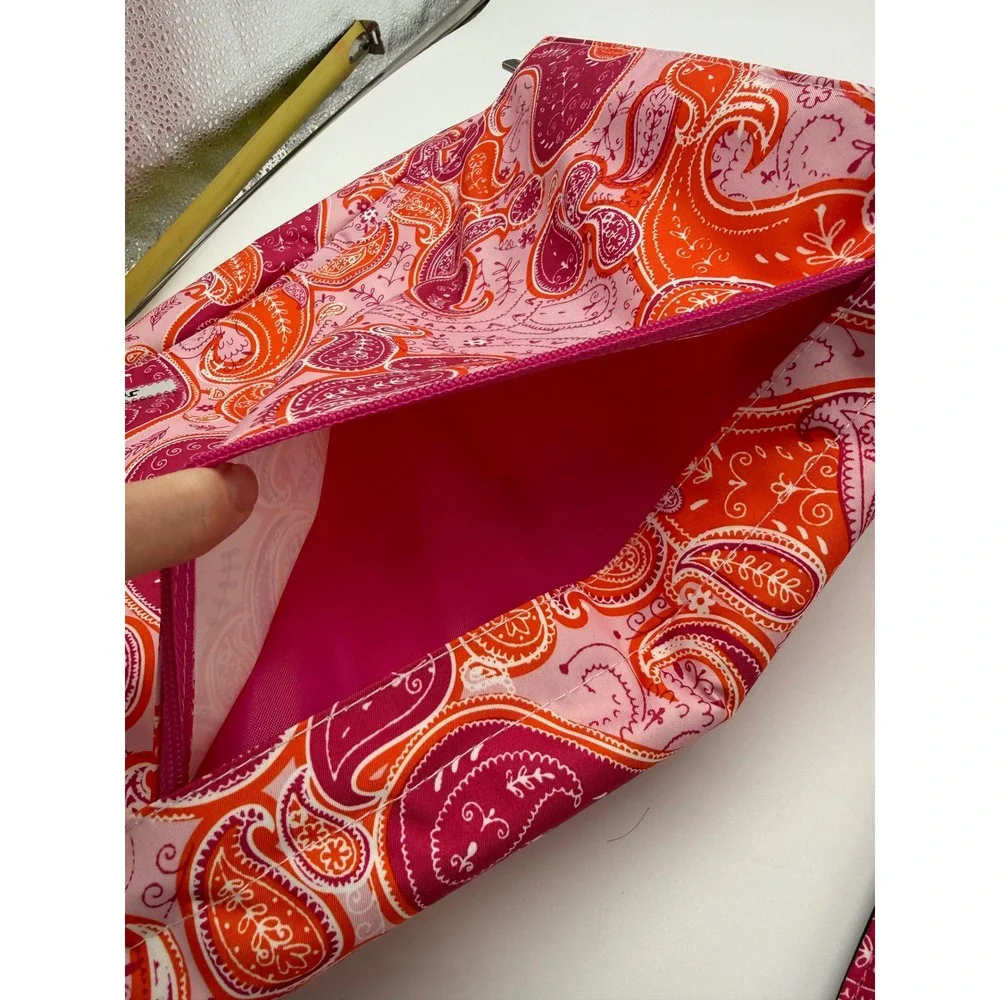 Ju-Ju-Be Be All‎ Pink Orange Paisley Messenger Diaper Bag with Changing Pad New